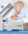14 inch Drawer Slides 4 Pairs (8pcs) Soft Self Close Full Extension Ball Bearing Drawer Rails installation