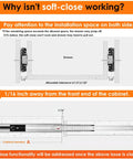 Diagram explaining issues with 1 Pair | Soft Close Drawer Slides 22 inch, HBL’ Heavy Duty Cabinet Drawer Slides for proper installation.