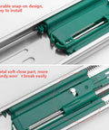 Close-up of 10 Pairs Soft Close Drawer Slides 22 Inch Heavy Duty Side Mount Dresser Cabinet Rails Metal Ball Bearing and Full Extension