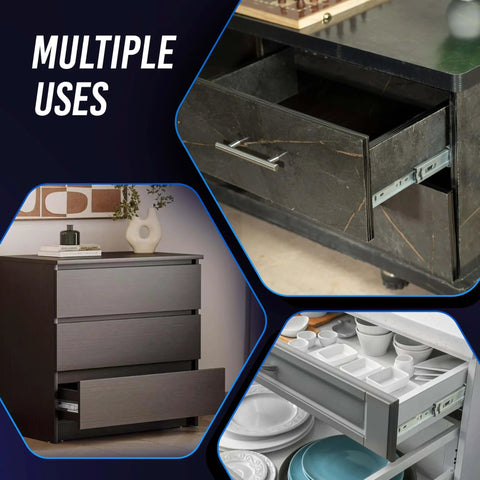 10 Inch Soft Close Drawer Slides 1 Pairs (2pcs) Heavy Duty Full Extension Ball Bearing in cabinets and dressers