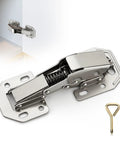 Soft Close Hidden Hinges For Kitchen Cabinets 4 Pack Surface Mount Heavy Duty Cabinet Hinges With Easy Screw Install No Pre Drill Required