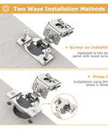 10 Pack Soft Close Hinges For Face Frame Cabinets One And A Quarter Inch Overlay 105 Degree Opening Concealed Self Closing Hinge Installation Methods