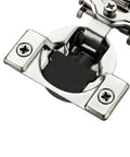 Close-up view of 10 Pack 5 Pairs One Half Inch Overlay Soft Close Hinges For Kitchen Cabinets Satin Nickel Concealed Stainless Steel Hidden Hinges Self Closing With 3 Way Adjustable Easy Install Quiet Door Closure