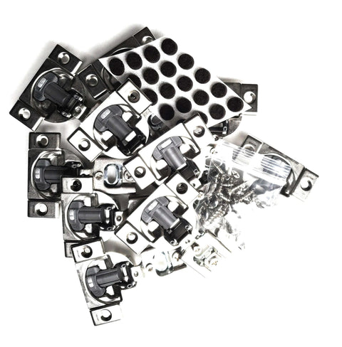 ✝️ 10-Pack 10 Pcs (Five Pairs) Soft Close Screw On Hydraulic Compact Hinge - 38N SERIES 105 deg 3/8 IN OVERLAY WITH SCREWS 105°