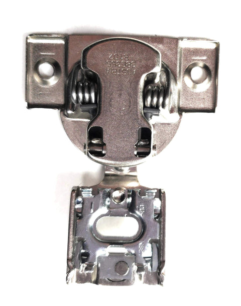 Close-up of ✝️ 10-Pack 10 Pcs (Five Pairs) Soft Close Screw On Hydraulic Compact Hinge - 38N SERIES 105 deg 3/8 IN OVERLAY WITH SCREWS 105°.