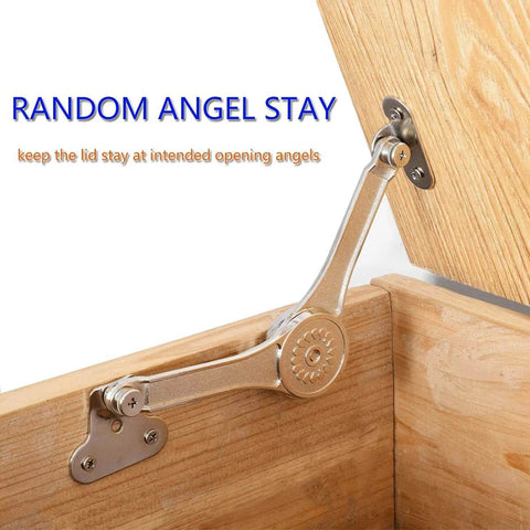 Hinges Soft Close, Lid Support Hinges installed on wooden box lid, zinc alloy