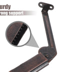 Close-up of 2pcs Soft Close Lid Support Hinges Spring Friction Fold Down Swing Down Hinges for Wooden Boxes Cabinets, shows sturdy support.