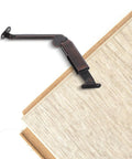 2pcs Soft Close Lid Support Hinges Spring Friction Fold Down Swing Down Hinges installed on a wooden lid