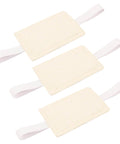 Soft door silencers reduce slams and noise for nurseries, babies, pets and light sleepers, beige polyester fabric with elastic straps