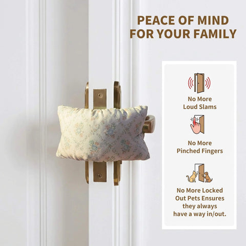 Soft Fabric Door Stopper For Handles With Floral Design Keeps Doors From Slamming And Pinching Fingers Quiet Door Silencer