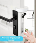 Door Pinch Guard For Kids And Pets, Soft Foam Baby Proof Door Stopper Keeps Little Fingers Safe installed on door edge
