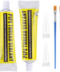 Soft Set Pipe Thread Sealant For Leak Proof Plumbing And HVAC Installations with 2 brushes in 1-3/4 oz tubes and tips