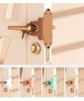 Soft Padded Door Cushions for Noise Reduction and Slamming Prevention, non marking silicone door silencers on beige door