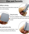 Hands holding 54 Pack Soft Touch Sanding Pads 2x2 Mesh Grit Pads 320 To 3500 For Plastic, highlighting flexibility and portability.