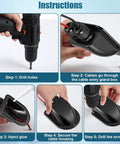 Two Pack Weather Resistant Solar Cable Entry Gland Dual Cable Entry Housing installation steps with drill and cables