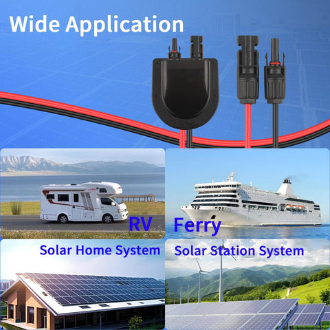 Solar Cable Entry Gland Kit With 10 Ft 10 AWG Extension Cable Through Roof For RV Waterproof MC4 Junction Box Housing