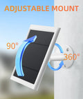 Adjustable mount of 2 Pack 4W Solar Panel Charger For Outdoor Security Cameras Compatible With Stick Up Cam 2nd/3rd Gen And Spotlight Cam Plus Pro Battery, 10 Ft Cable With USB C To Barrel Plug Adapter, Waterproof And Easy Installation