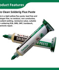 Two tubes of No Clean Soldering Flux Paste for Electronics Rosin Flux Lead Free 10cc High Purity Rosin Formula With Low Smoke