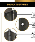 Product features of Solid Brass Door Hinge With Ball Bearing Mechanism Polished Pewter Finish 4x4 Inch Heavy Duty Hinge Set Of 3