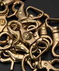 Solid Brass Trigger Snap Hooks Swivel Lobster Clasps For Straps Bags Belting Leathercraft Heavy Duty Clips Precision Cast