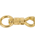 Solid Brass Panic Snap 1-1/8 Inch By 4-1/4 Inch Quick Release With Round Swivel Eye And Twist Body Heavy Duty Durable Hardware For Rugged Environments