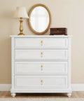 White dresser with Two Pack Solid Brass Cabinet Knobs And Tear Drop Pendant Pulls In Brushed Gold Finish For Cabinets Drawers And Doors