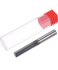 Pro Grade Carbide Chucking Reamer 0.314 Inch Diameter Straight Flute With Straight Shank 70mm OAL Cutting Diameter shown beside case