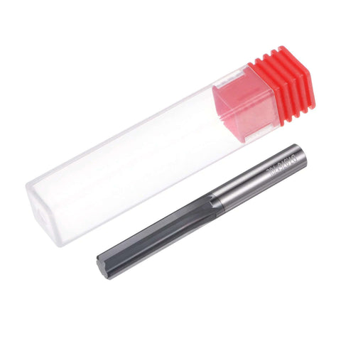 Pro Grade Carbide Chucking Reamer 0.314 Inch Diameter Straight Flute With Straight Shank 70mm OAL Cutting Diameter shown beside case