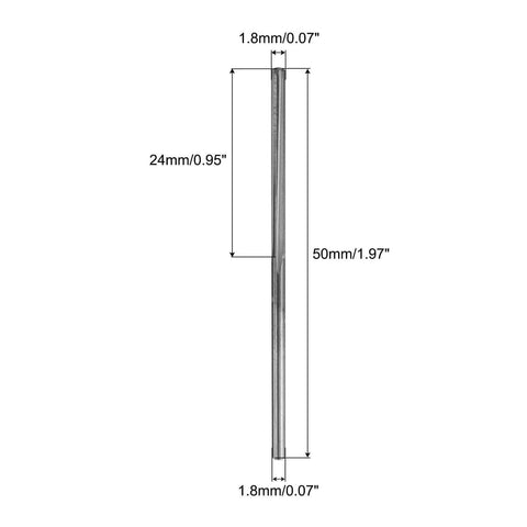 Chucking Reamer Pro Grade 1.8mm H7 Solid Carbide Lathe Tool dimensions 24mm flute, 50mm length, 1.8mm diameter