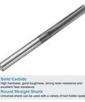 4mm Solid Carbide Chucking Reamer For Lathe Machines With 4 Spiral Flutes And Straight Shank H7 Precision Hole Reaming Tool