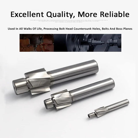 5 Piece M3 To M8 Slotting Counterbore End Mill Set For Precise Countersinking And Bolt Head Recesses, Solid Carbide Tools