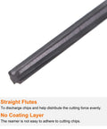 Carbide Chucking Reamer 0.093 Inch Straight Flute Straight Shank for Metalworking, close-up of flute details, solid carbide.