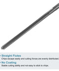 Chucking Reamer 1mm H7 Solid Carbide Lathe Machine Reamer with 3 straight flutes and straight shank shown close-up