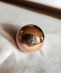 3 inches Copper Ball on fabric, ideal for meditation and energy work, with embossed logo. Copper Metal Ball, Bring Integrity and Clear Thinking with Natural Energy and Meditation Crytal Sphare, Get Mental Agility Grounding Movement Therapy.