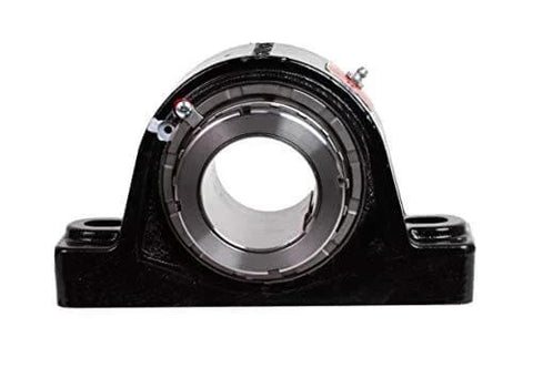 Front view of Solid Housed Pillow Block Spherical Roller Bearing Two And Seven Sixteenths Inch Bore Rexnord Link Belt PB22639HK81