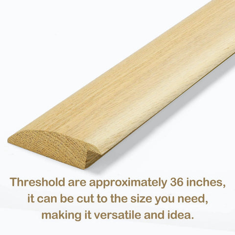 Solid Red Oak Interior Threshold Wood Oak Threshold Transition Overlap Threshold Doorways Reducer Threshold (36 x 3 x 1 Inches)