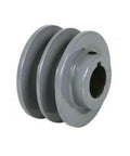 2AK30 7/8" bore solid sheave pulley with 2.95" OD, featuring hex set screws and 2 grooves designed for V-belts 4L, also fits 2BK30-7/8" inch models.