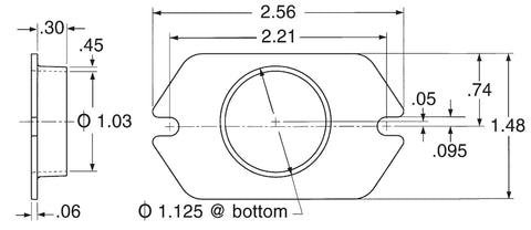 Technical drawing dimensions for SinPac Stearns Solid State Switch 115V AC 40 Amp Heavy Duty Industrial Control Switch