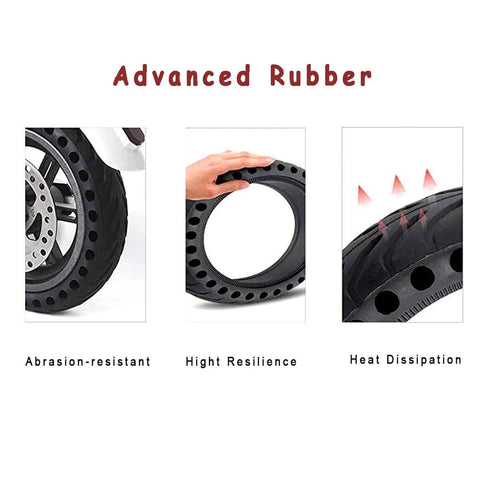 Solid Tires 8.5 Inches Electric Scooter Wheels Replacement Tire 8-1/2'' Front or Rear Honeycomb Tires for Mijia M365 close-up
