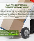 8 Inch Solid Wheel Replacement 2 Pack with 2.50-4 Flat Free Tire and Wheel, sturdy on hand truck with heavy load capacity