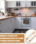 30 Pcs Solid Wood Cabinet Pulls Set for Kitchen Cabinets and Furniture 5.51 Inch Length with 128 Mm Hole Spacing