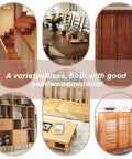 Flat Head Wood Plugs Set, 100 Pcs Three Eighths Inch Screw Hole Plugs in use on furniture and cabinets.