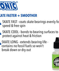 Ultra Slick Sonic Super Oil Skate Bearing Lubricant For Inline Skates Roller Skates And Skateboards 100 Percent Synthetic