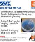 Complete Pro Grade Skate Bearing Cleaning Kit with 8 Oz Citrus Cleaner guidance on cap plug use and care instructions