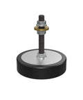 Experience vibration-free operation with Sorbothane anti vibration leveling mount, 3/8-16 threaded, 3 inch stud, side view