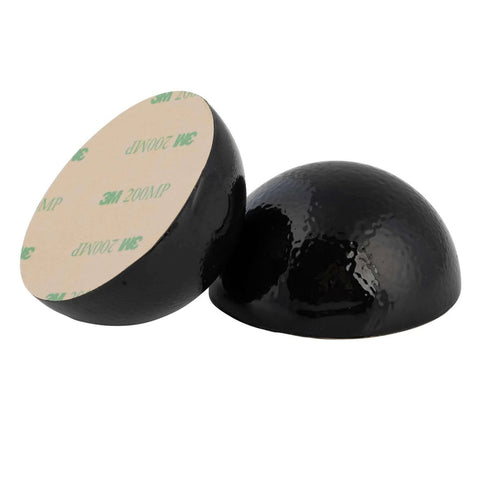 One Inch Hemisphere Rubber Bumpers With Adhesive Backing For Vibration Isolation And Shock Dampening, 8 Pack, adhesive side showing