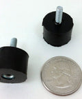 Sorbothane Vibration Stud Mount Set Male Female M4 12 7mm Height 19mm Diameter 70 Durometer Four Pack For Superior Shock Absorption In Electronics Audio And Machinery Applications For Industrial Use