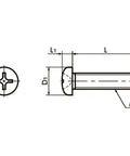 SPA-M2.6-12-P-NBK Plastic Screw - Cross Recessed Pan Head Machine Screws - RENY made in Japan - VXB Ball Bearings