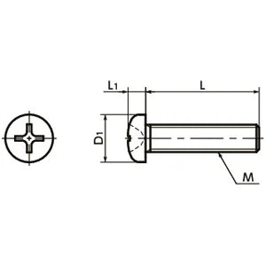 SPA-M2.6-12-P-NBK Plastic Screw - Cross Recessed Pan Head Machine Screws - RENY made in Japan - VXB Ball Bearings