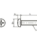 SPA-M2.6-8-P-NBK Plastic Screw - Cross Recessed Pan Head Machine Screws - RENY made in Japan - VXB Ball Bearings